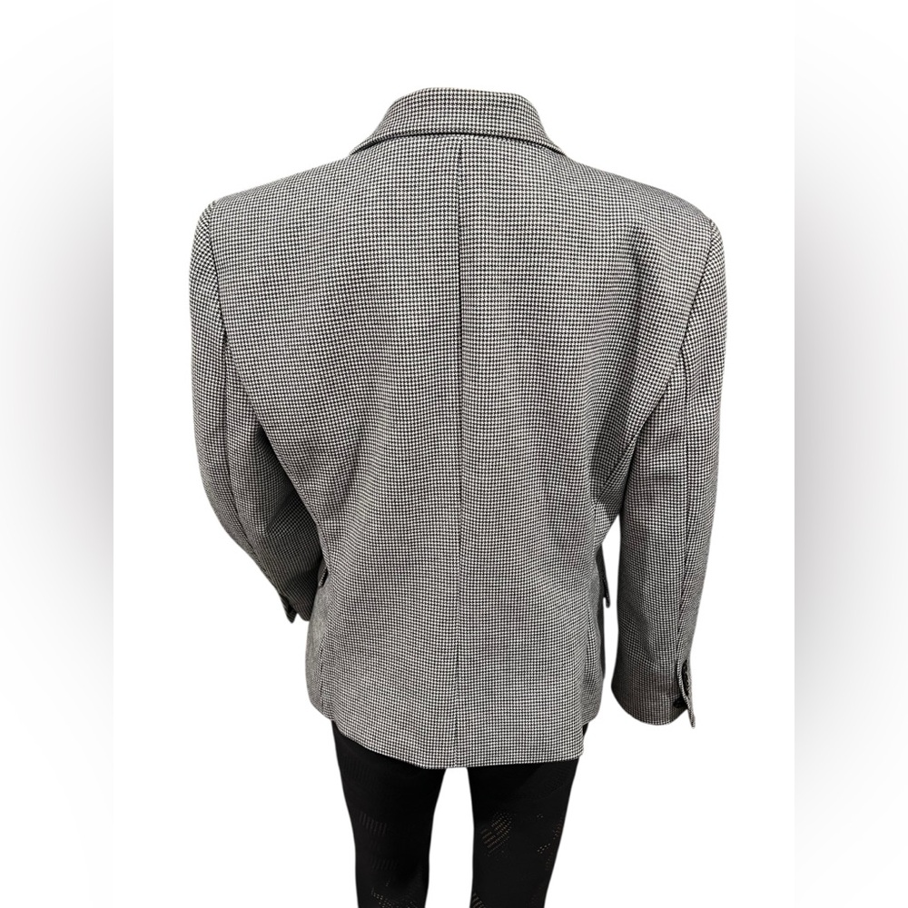 Theory Womens Shrunken Blazer Black Multi Single breasted Size 8 - Picture 6 of 14